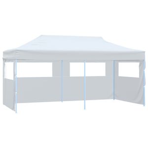 vidaXL Kokoontaitettava pop-up juhlateltta 3x6 m valkoinen