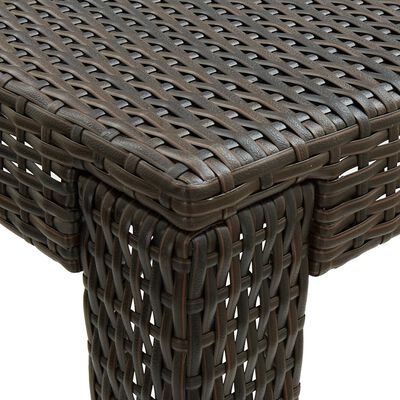 vidaXL Puutarhan baaripöytä ruskea 140,5x60,5x110,5 cm polyrottinki