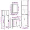 vidaXL Kylpyhuonekalustesetti hyllyll&auml; 4 pcs Ruskea Tekninen puu