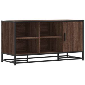 vidaXL Kenk&auml;penkki ruskea tammi 100x40x53,5 cm tekninen puu ja metalli