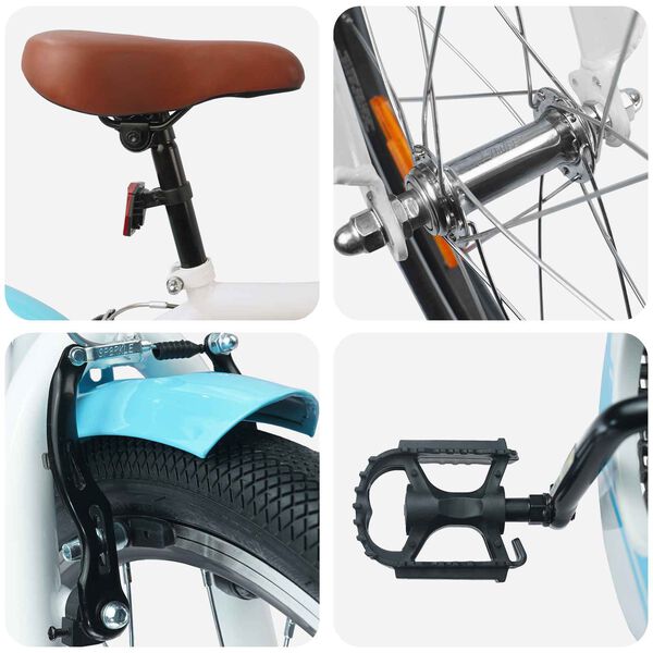 vidaXL Lastenpy&ouml;r&auml; 18 Tuumaa 5-7-vuotiaille Vaaleansininen