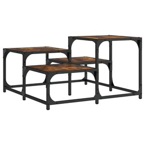 vidaXL Sohvapöytä savutammi 68x68x40 cm tekninen puu