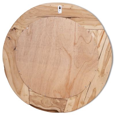 vidaXL Koristeellinen peili pyöreä 80 cm Tiikki