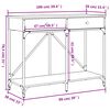 vidaXL Konsolip&ouml;yt&auml; harmaa Sonoma 100x39x78,5 cm tekninen puu