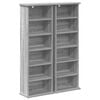 vidaXL CD-kaappi 2 kpl Harmaa Sonoma 60 x 17 x 92 cm Tekninen puu