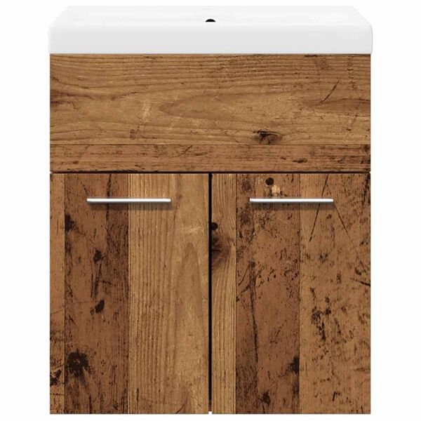vidaXL 2-osainen Kylpyhuonekalustesarja vanha puu tekninen puu