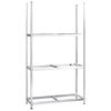 vidaXL 3-tasoinen Rengasteline hopea 110x40x200 cm ter&auml;s