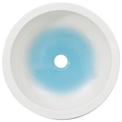 vidaXL Pesuallas työtasolle sinivalkoinen pyöreä Φ41x14 cm keraaminen