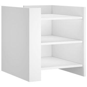 vidaXL Y&ouml;p&ouml;yt&auml; valkoinen 45x50x50 cm tekninen puu