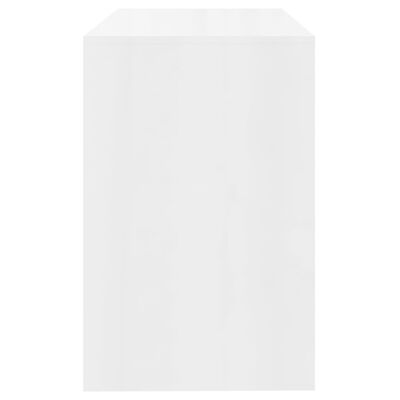 vidaXL Työpöytä korkeakiilto valkoinen 101x50x76,5 cm lastulevy