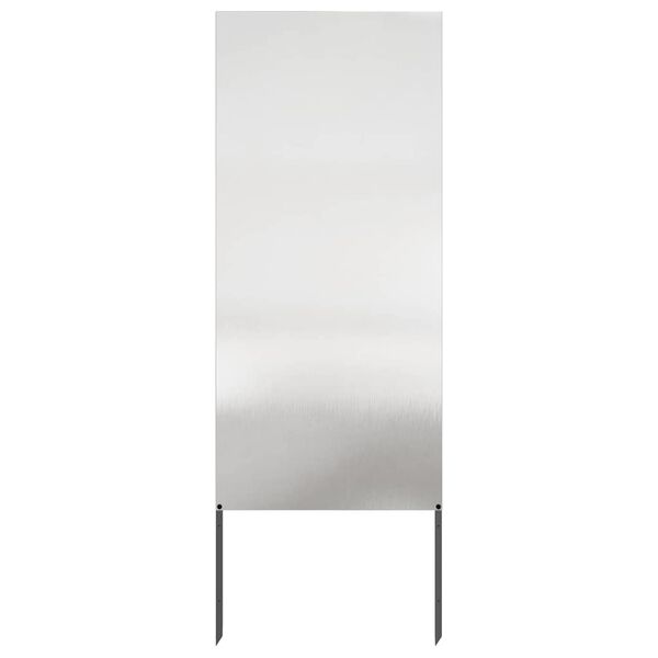 vidaXL Puutarhan yksityisyyden verho Viivakuvio Hopea 50 x 140 cm