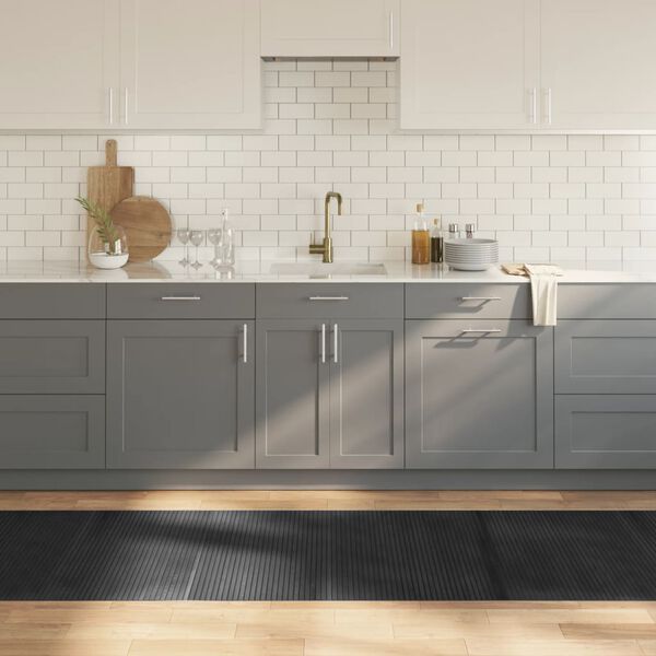 vidaXL Matto suorakaide harmaa 80x500 cm bambu