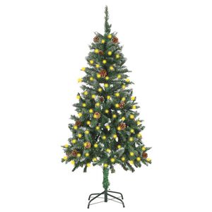 vidaXL Joulukuusi huurteella esivalaistu k&auml;vyill&auml; 150 cm