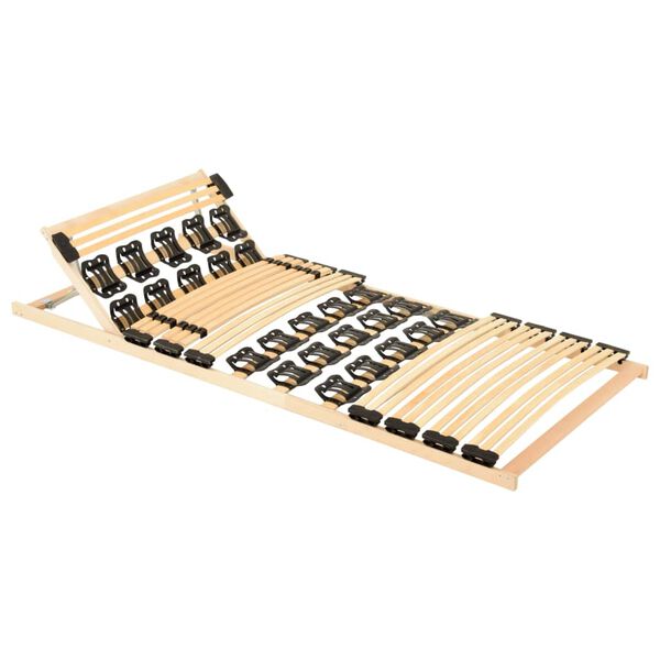 vidaXL Sängynrunko 38 säleellä säädettävä pääosa 120x200 cm