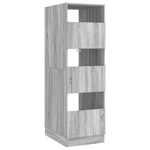 vidaXL Pyykkikaappi ovella Harmaa Sonoma 50 x 68 x 162 cm Tekninen puu