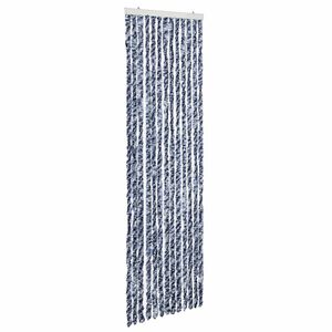vidaXL Hy&ouml;nteisverho sinivalkoinen 56x200 cm Chenille