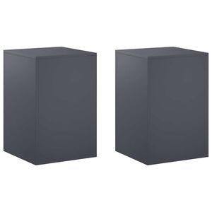 vidaXL Kasviteline 2 pcs Antrasiitti 40 x 40 x 60 cm Galvanoitu ter&auml;s