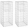 vidaXL Kivikoripylv&auml;&auml;t 2 kpl 40x40x100 cm rauta