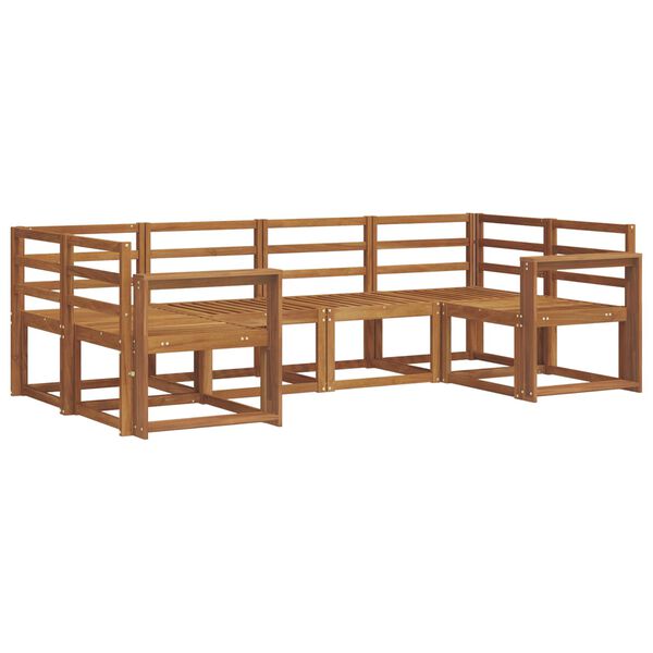 vidaXL Ulkosohvakokoelma 6 pcs Luonnollinen Tihe&auml; akasiapuu