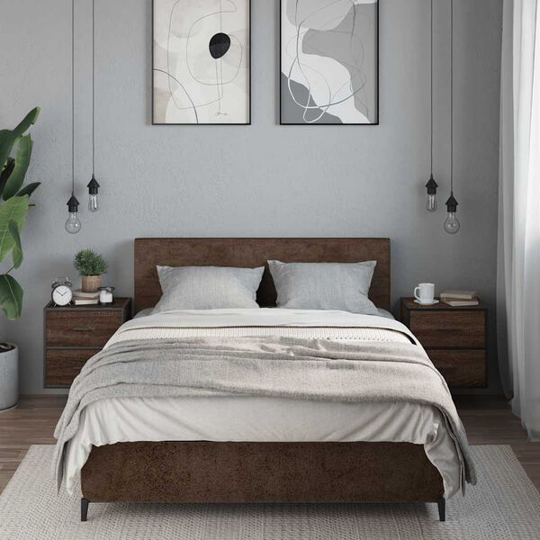 vidaXL Sein&auml;kaapit 2 kpl Ruskea Tammi 40x31x39,5 cm