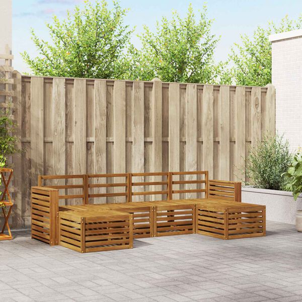 vidaXL Sohvasarjat 6 pcs Luonnollinen Tihe&auml; akasiapuu