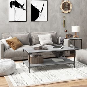 vidaXL Sohvap&ouml;yt&auml; harmaa Sonoma 80x50x40 cm tekninen puu