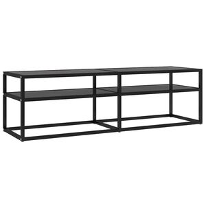 vidaXL TV-taso musta 140x40x40,5 cm karkaistu lasi