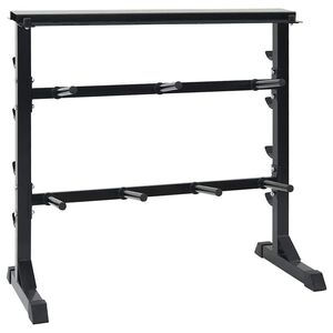 vidaXL Hanteliteline Musta 99 x 45 x 95,5 cm Jauhemaalattu Ter&auml;s