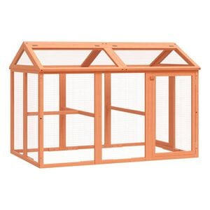 vidaXL Ulkoh&auml;kki ruskea 141x94x104 cm t&auml;ysi m&auml;nty