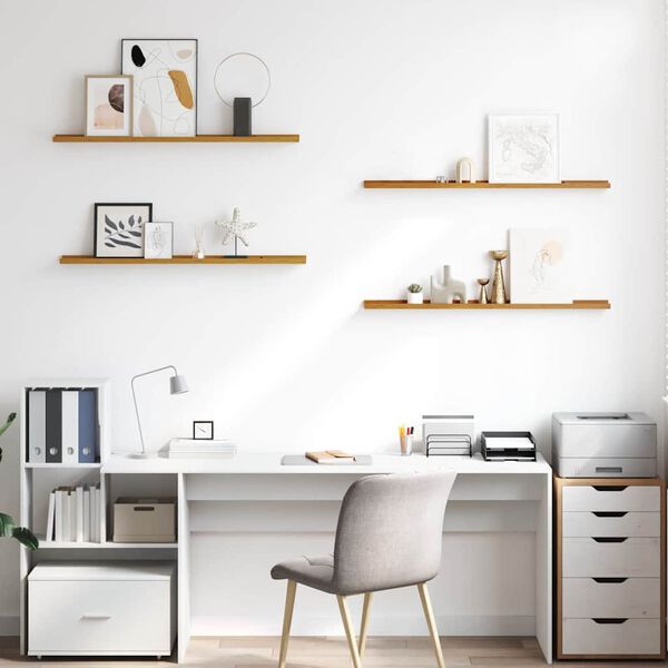 vidaXL Sein&auml;hylly hyllyll&auml; 4 pcs Beige 100 x 9 x 3 cm Tekninen puu