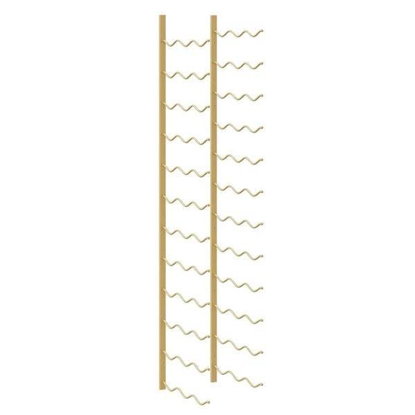 vidaXL Sein&auml;lle kiinnitett&auml;v&auml; viinipulloteline 36 pullolle kulta rauta