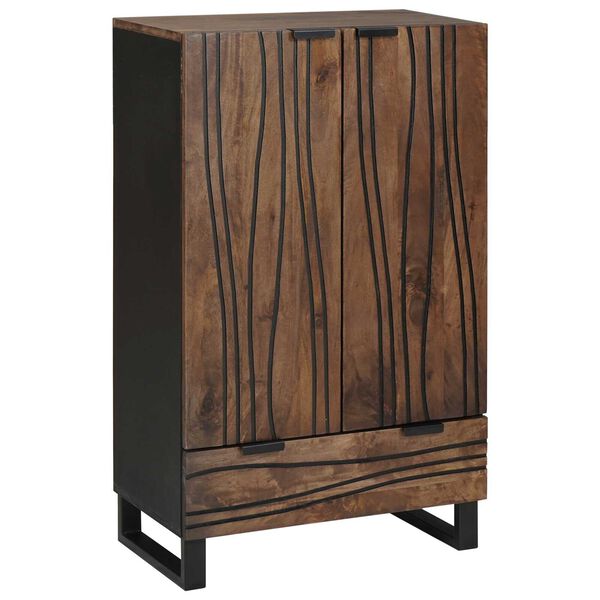 vidaXL Highboard Ruskea 60 x 33 x 100 cm täysi mangopuu