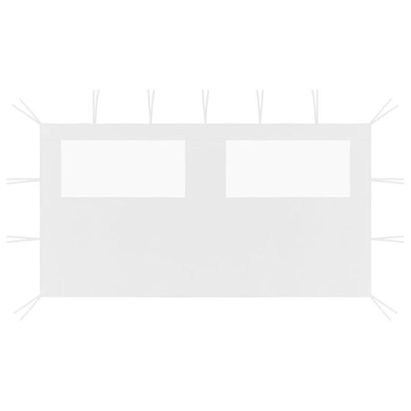 3070424 vidaXL Gazebo Sidewall with Windows 4x2 m White (315313)