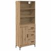 vidaXL Korkea kaappi Artisan tammi 69,5 x 34 x 180 cm Tekninen puu