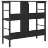 vidaXL Kirjahylly Musta tammi. 82 x 32 x 79 cm Tekninen puu
