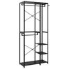 vidaXL Vaatekaappi musta 90x40x213 cm metalli ja lastulevy