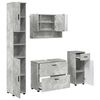 vidaXL Kylpyhuonekalustesetti laatikon kanssa 4 pcs Betoni Harmaa
