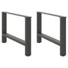 vidaXL Sohvap&ouml;yd&auml;n jalat antrasiitti 2 kpl 70x(42-43) cm ter&auml;s
