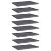 vidaXL Kirjahyllytasot 8 kpl korkeak. harmaa 40x30x1,5 cm tekninen puu