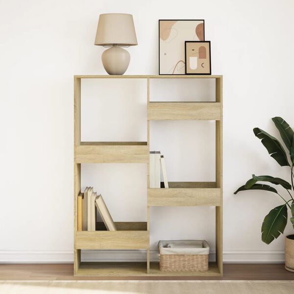 vidaXL Kirjahylly Sonoma-tammi 100x33x135 cm tekninen puu