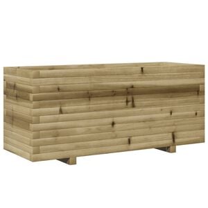 vidaXL Puutarhakukkalaatikko 110x40x49,5 cm kyll&auml;stetty m&auml;nty