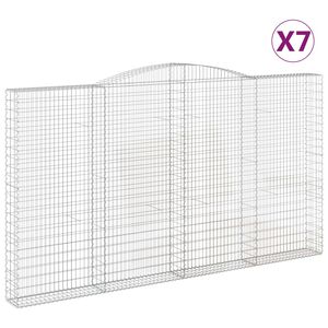 vidaXL Kaarevat kivikorit 7 kpl 400x30x220/240 cm galvanoitu rauta