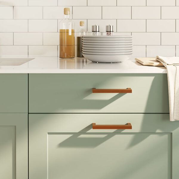 vidaXL Kaapin kahvat 10 kpl pronssi 128 mm ruostumaton ter&auml;s