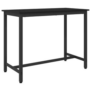 vidaXL P&ouml;yt&auml; Musta tammi. 100 x 50 x 76,5 cm Kehitetty puu ja ter&auml;s