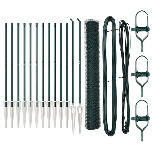 vidaXL Aitalatu Vihre&auml; 25 x 1 m (13 mm verkko) Ter&auml;s