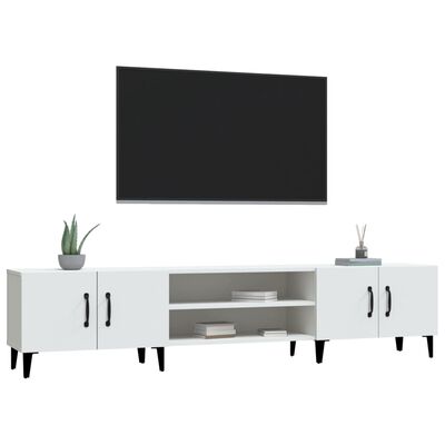 vidaXL TV-taso valkoinen 180x31,5x40 cm tekninen puu