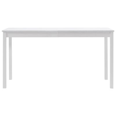 vidaXL Ruokapöytä valkoinen 140x70x73 cm mänty