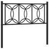 vidaXL Metallinen vaihtop&auml;&auml;ty musta 107 cm