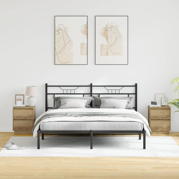 vidaXL Y&ouml;p&ouml;yt&auml;kaappi 2 pcs Artisan tammi 39 x 34,5 x 50 cm