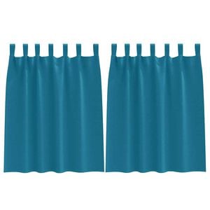 vidaXL Piment&auml;v&auml; verho renkailla 2 pcs Turkoosi 140 x 140 cm